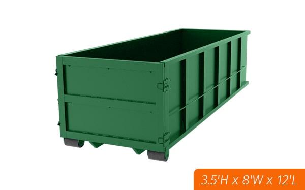 10-yard dumpsters can accommodate up to 2-3 tons of weight